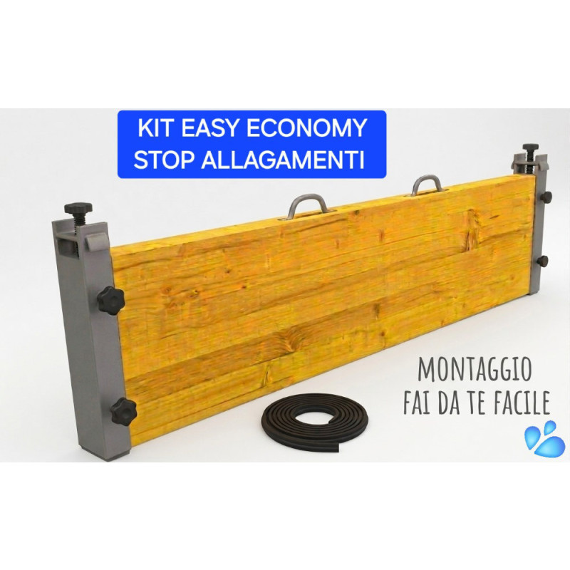 Economical Flood Barrier Kit in Wood and Aluminum Complete Set