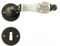 Round Paris Galbusera Door Handle with Rosette and Escutcheon Plate