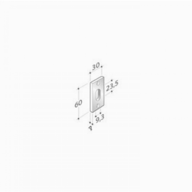 pba 2001.IT.Y Pair of Rectangular Nozzle in Stainless Steel