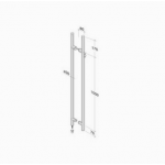 pba 200C-Y Pull Handle with Lock in Stainless Steel AISI 316L