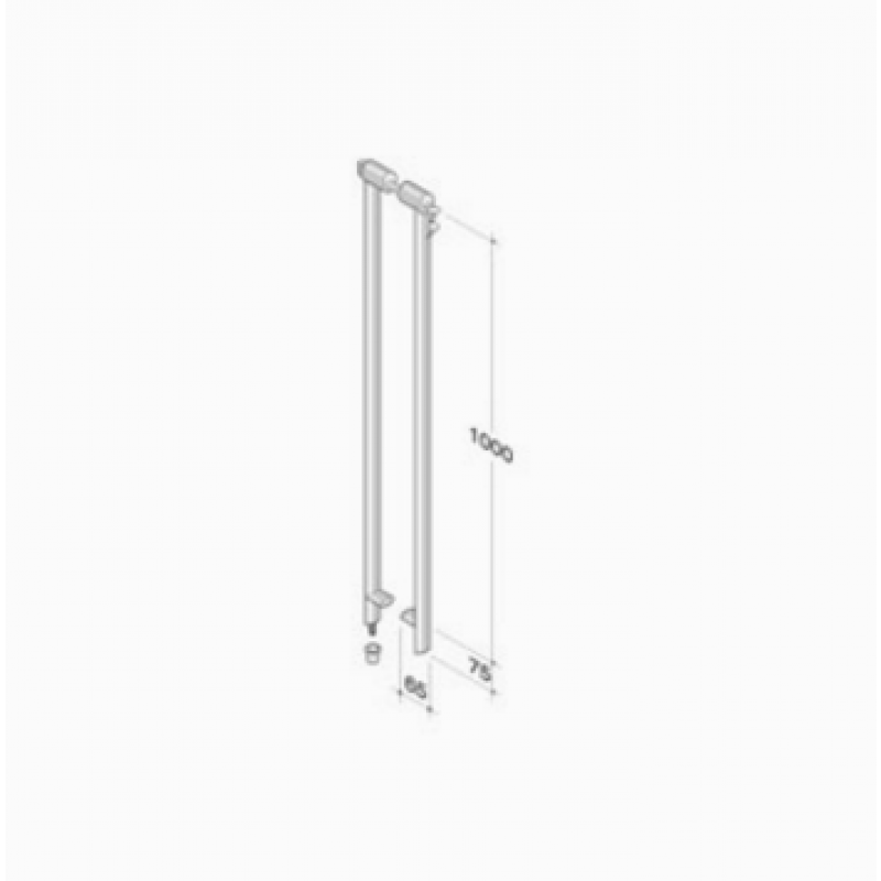 pba 200C-Y Pull Handle with Lock in Stainless Steel AISI 316L