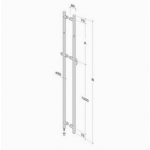 pba 200C Pull Handle with Lock in Stainless Steel AISI 316L