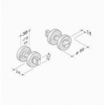 pba 2032 Pair of WC Bolts in Stainless Steel AISI 316L