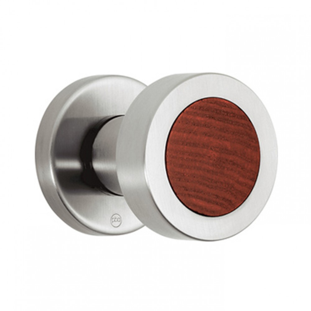 pba 2092.YOD Knob in Wood and Stainless Steel