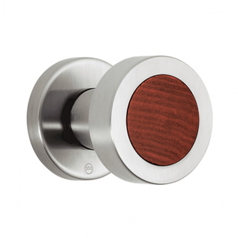pba 2092.YOD Knob in Wood and Stainless Steel