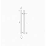 pba KLD-Y Pull Handle with Lock in Stainless Steel AISI 316L