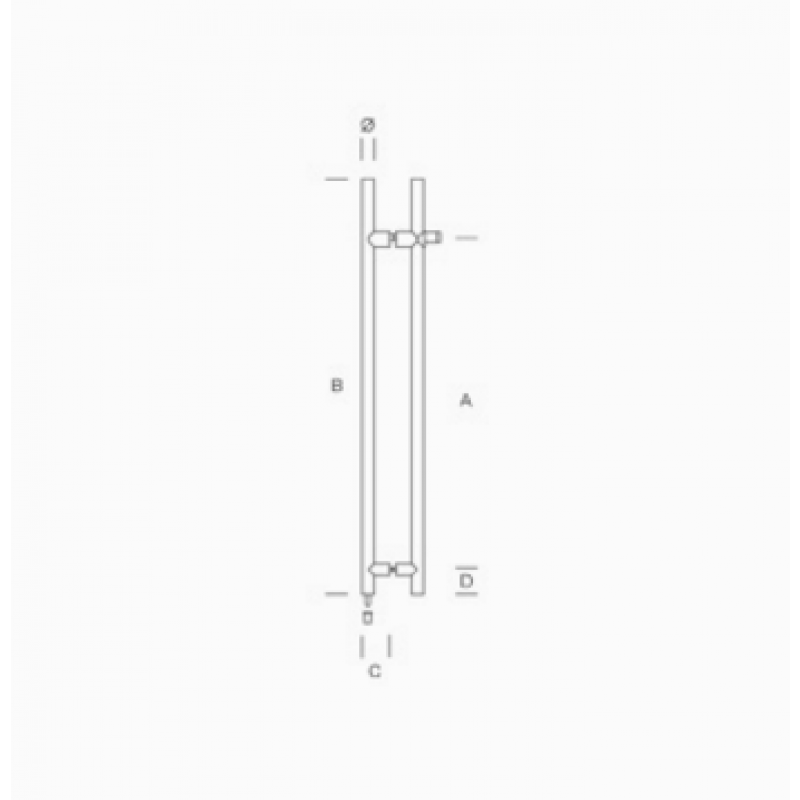 pba KLD-Y Pull Handle with Lock in Stainless Steel AISI 316L