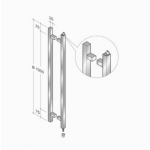pba KLO.QV Pull Handle with Lock in Stainless Steel AISI 316L