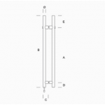 pba KLS.Y01.0000 Pull Handle with Lock in Stainless Steel AISI 316L