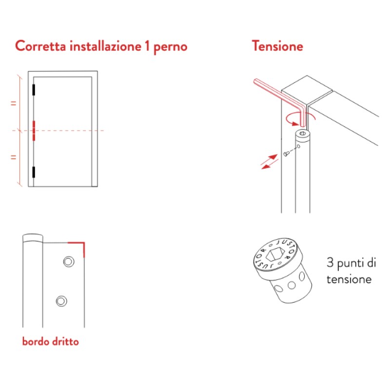 Spring Pin Justor MP 180 for Automatic Closing