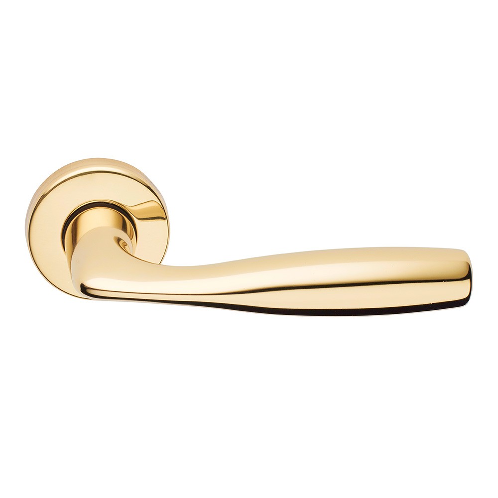 Philip Series Basic forme Door Handle on Round Rosette Frosio Bortolo Ergonomic Shape