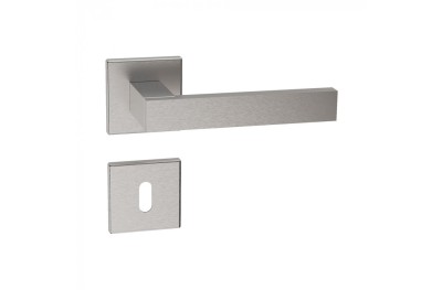 Phoenix Reguitti Inox Door Handle with Slim Square Rosette