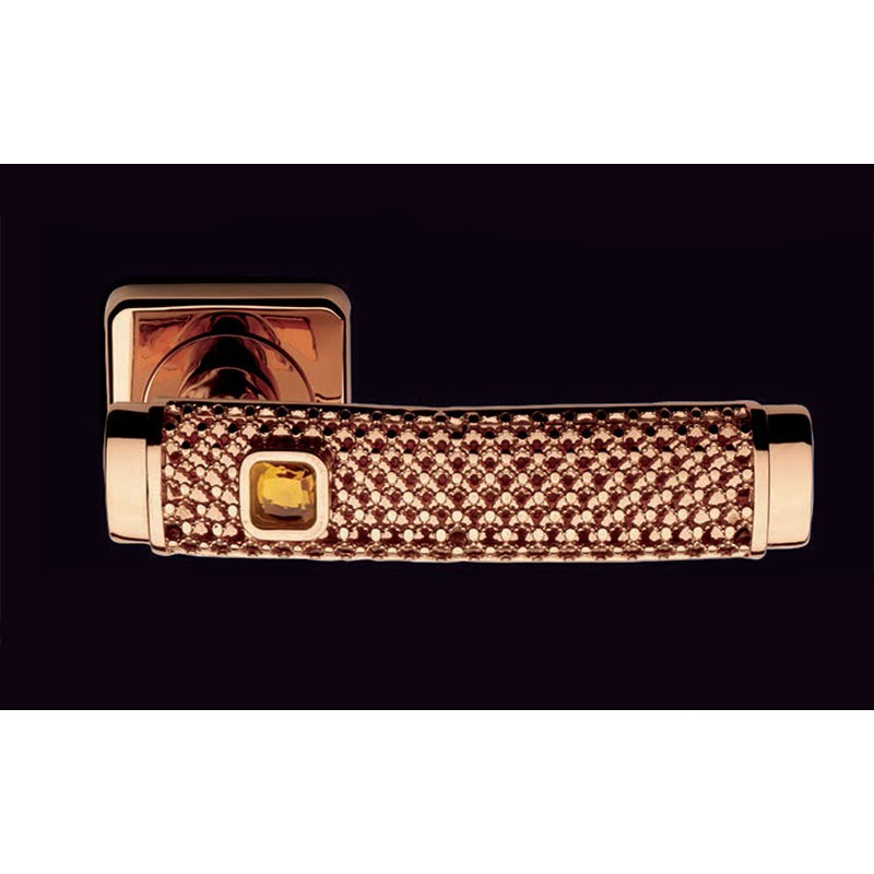 Pink Dream Jewellery PFS Pasini Door Handle with Rose and Escutcheon