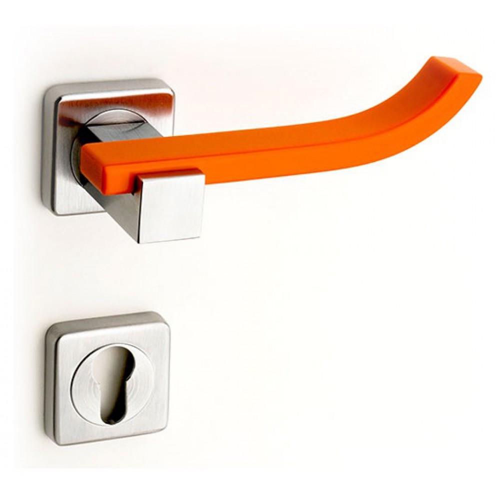 Plus Up Corian Mandarin Door Handle on Square Rosette Fashion Line PFS Pasini