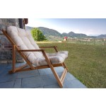 Adjustable Wooden Armchair Itaca Losa with Removable Cushion