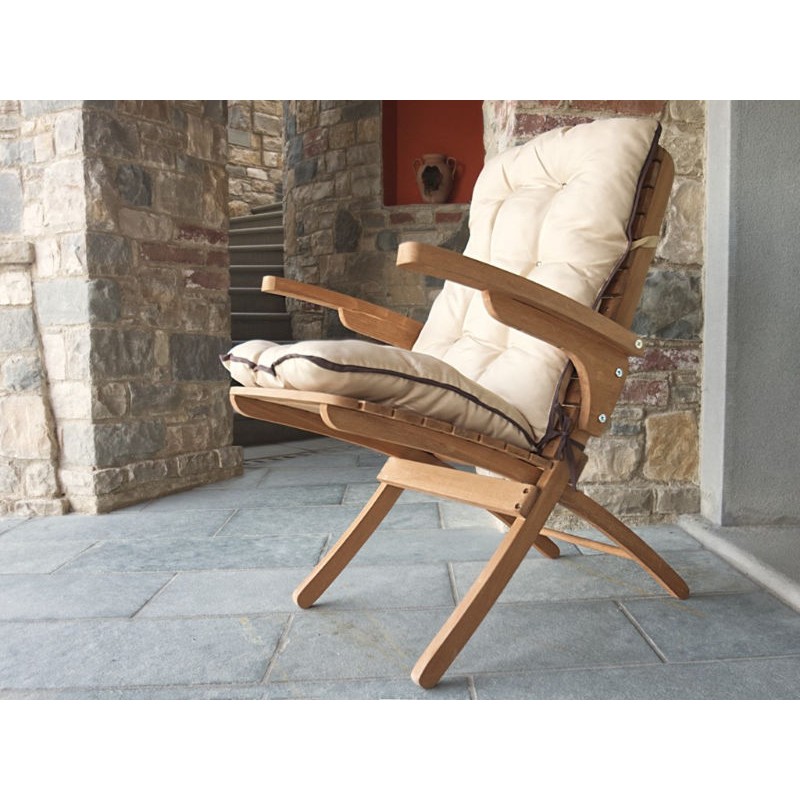 Wooden Armchair Creta Losa with Waterproof Cushion