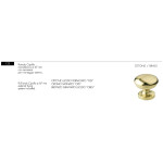 Monoblock Security Door Knob Cipolla Arieni 123 Ø67 mm in Brass
