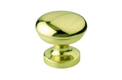 Monoblock Security Door Knob Cipolla Arieni 123 Ø67 mm in Brass