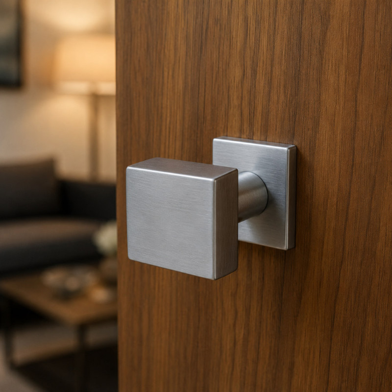 Square Door Knob Arieni 906 60x60 mm with 50x50 mm Rose