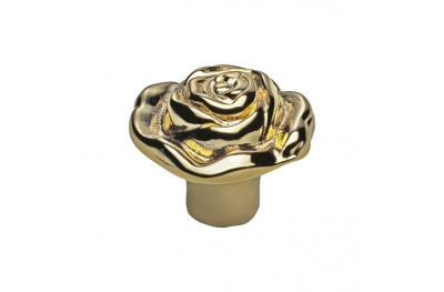 Classic Cabinet Knob Linea Calì Rose PB with Gold Plated Finishing