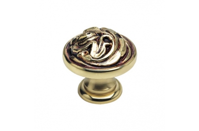 Classic Cabinet Knob Linea Calì Vintage PB with French Gold Finishing