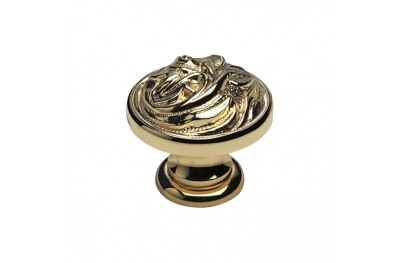 Classic Cabinet Knob Linea Calì Vintage PB with Gold Plated Finishing