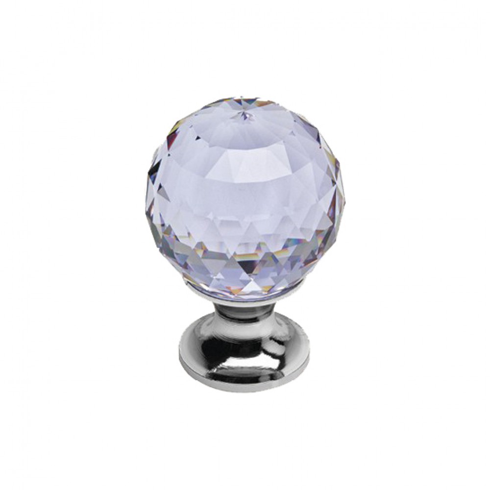 Furniture Knob Linea Calì Cosmic Crystal CR with Swarowski® Violet