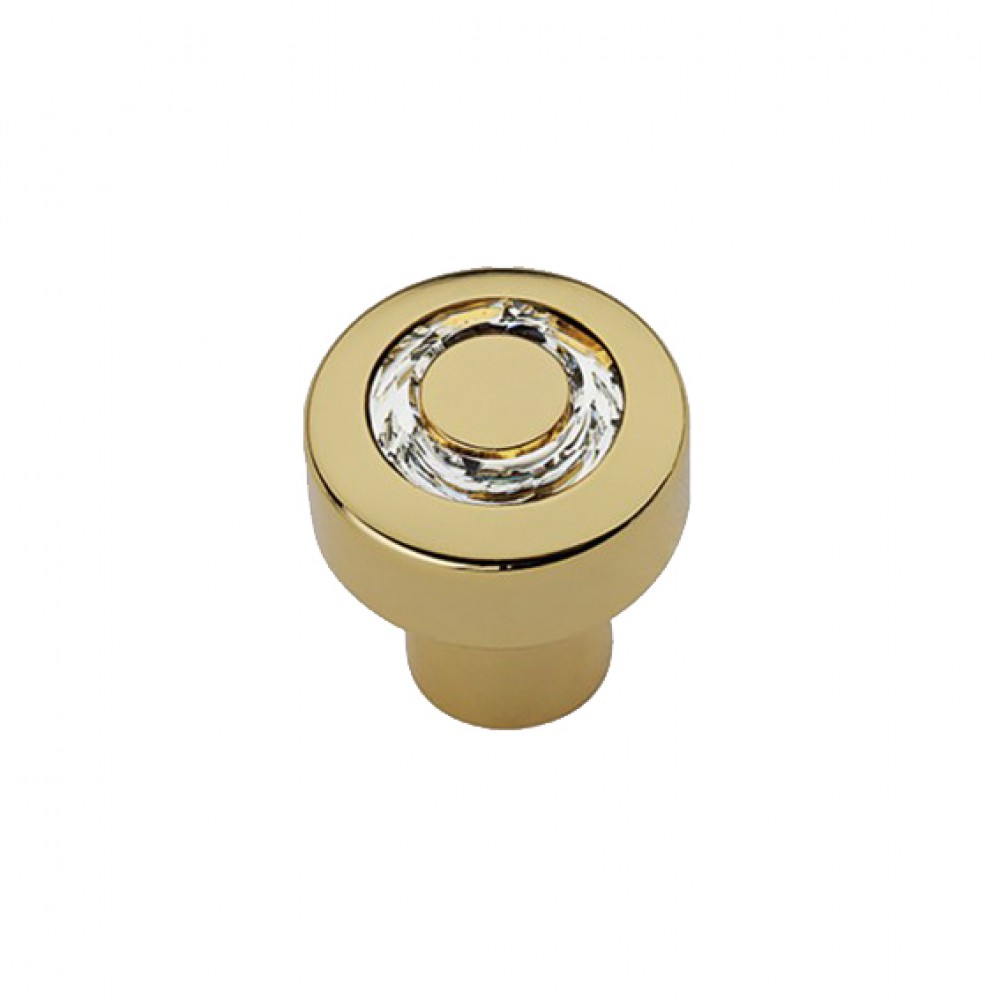 Furniture Knob Linea Calì Cosmic Crystal OZ with Swarowski Gold Plated