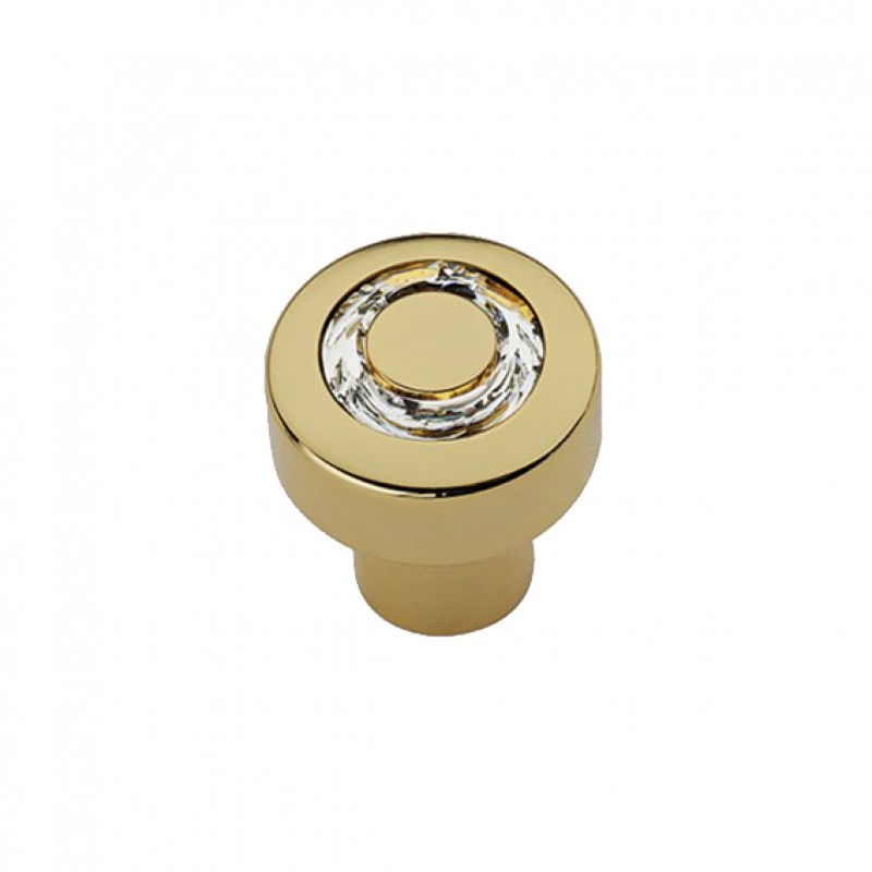 Furniture Knob Linea Calì Cosmic Crystal OZ with Swarowski Gold Plated