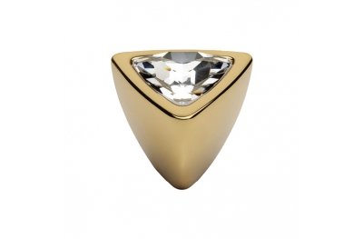 Furniture Knob Linea Calì Crystal 324 PB OZ with Swarowski Gold Plated