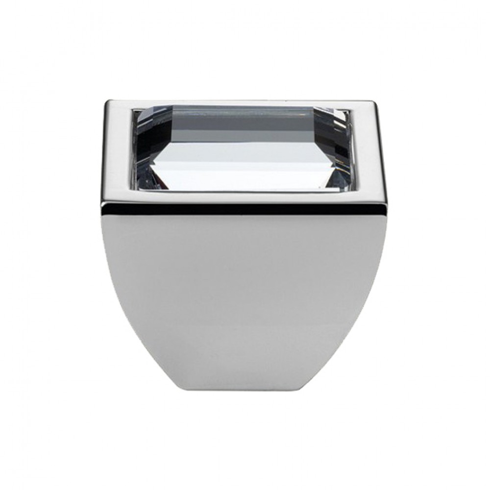 Furniture Knob Linea Calì Crystal CR with Swarowski® Polished Chrome