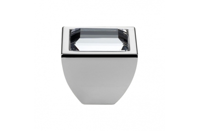 Furniture Knob Linea Calì Crystal CR with Swarowski® Polished Chrome