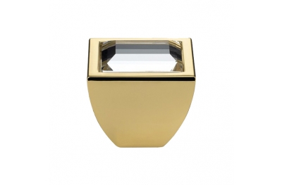 Furniture Knob Linea Calì Elios Crystal CR with Swarowski® Gold Plated