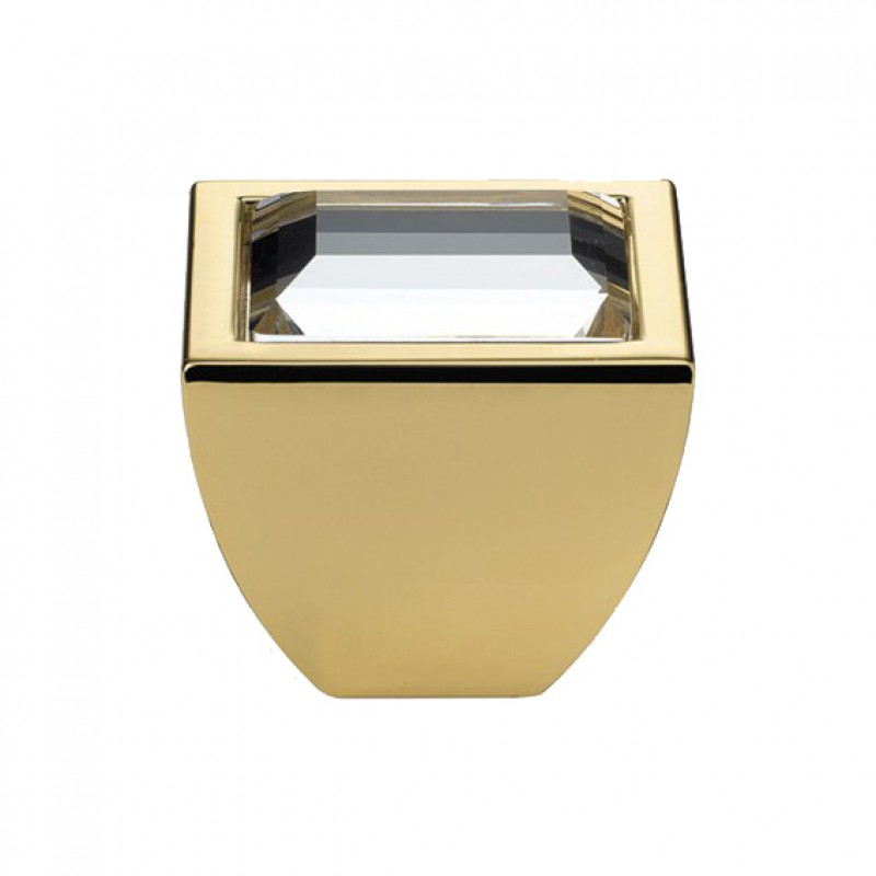 Furniture Knob Linea Calì Elios Crystal CR with Swarowski® Gold Plated