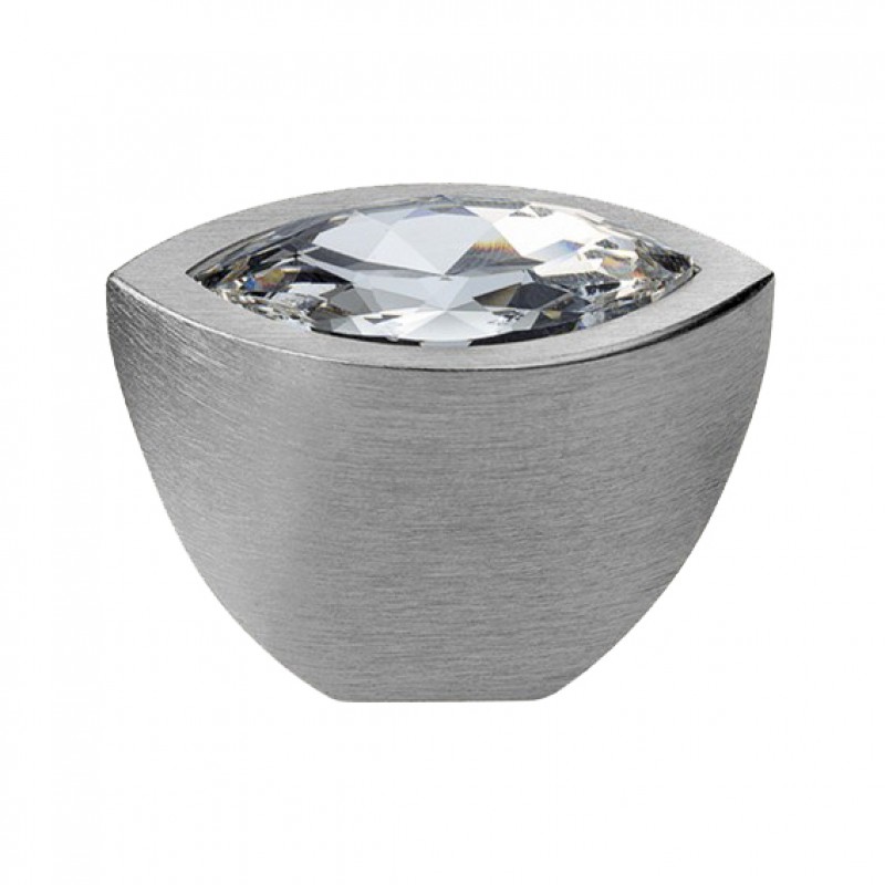 Furniture Knob Linea Calì Elipse Crystal PB with Swarowski® Satin Chrome