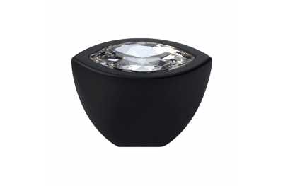 Furniture Knob Linea Calì Elipse Crystal PB with Swarowski® Matt Black