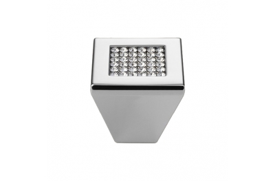 Furniture Knob Linea Calì Mesh Crystal PB with Mesh Swarowski® Polished Chrome