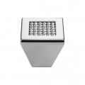 Furniture Knob Linea Calì Mesh Crystal PB with Mesh Swarowski® Polished Chrome