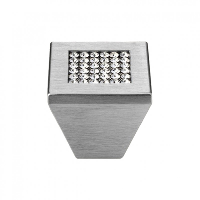 Furniture Knob Linea Calì Mesh Crystal PB with Mesh Swarowski® Satin Chrome