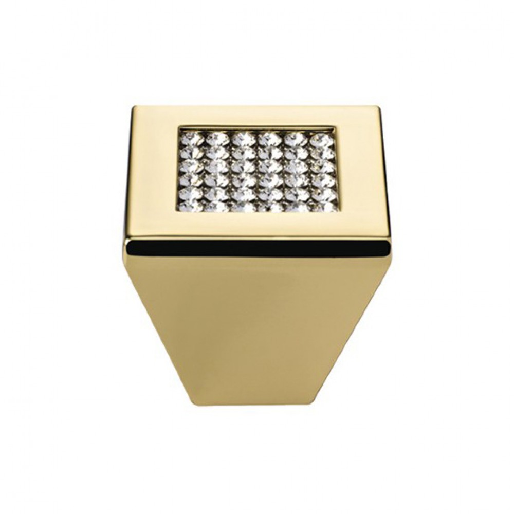 Furniture Knob Linea Calì Mesh Crystal PB with Mesh Swarowski® Gold Plated