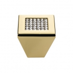 Furniture Knob Linea Calì Mesh Crystal PB with Mesh Swarowski® Gold Plated