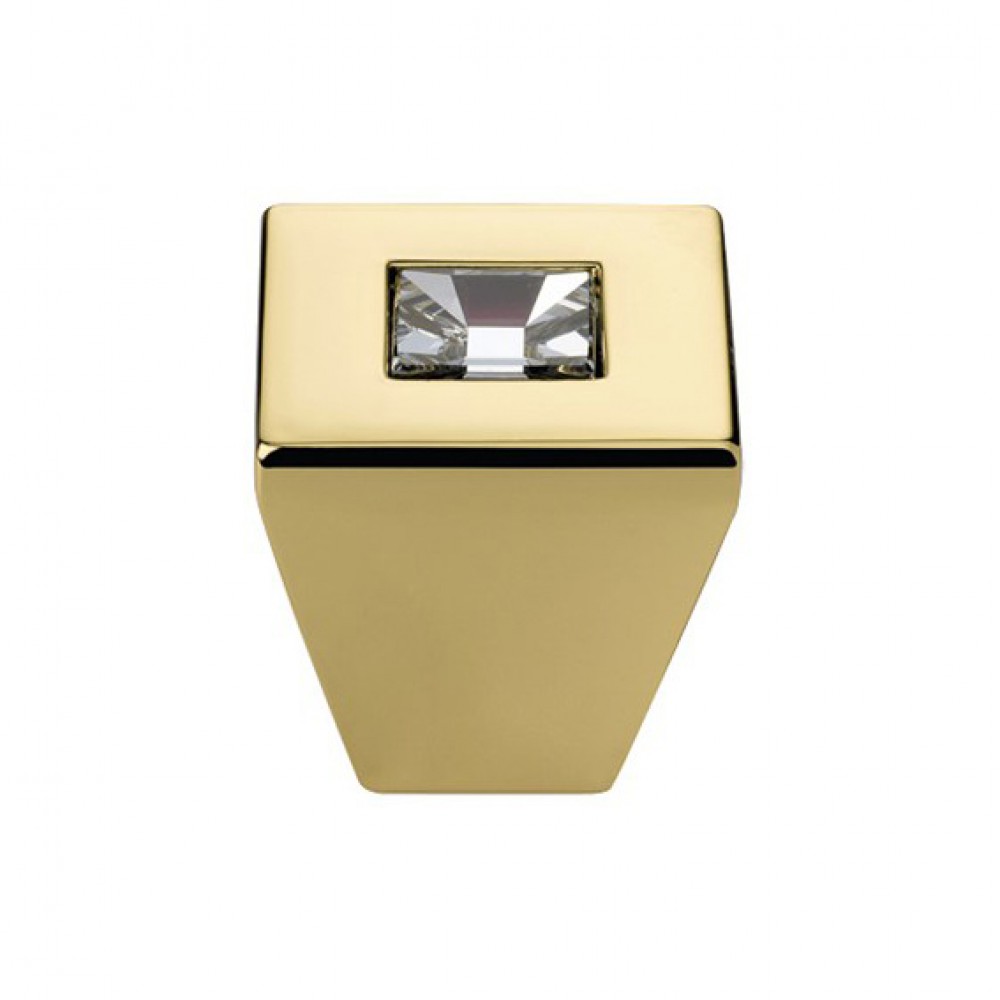 Furniture Knob Linea Calì Reflex PB with Swarowski® Gold Plated