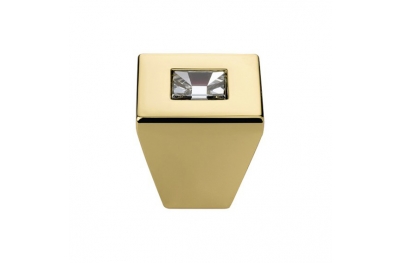 Furniture Knob Linea Calì Reflex PB with Swarowski® Gold Plated