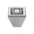 Cabinet Knob Linea Calì Ring Crystal PB with Swarowski® Polished Chrome