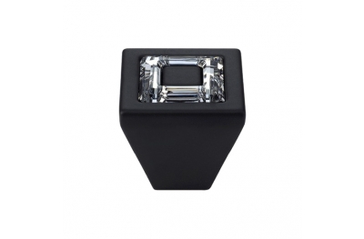 Furniture Knob Linea Calì Ring Crystal PB with Swarowski® Matt Black