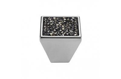 Furniture Knob Linea Calì Rocks PB with Blue Swarowski® Satin Chrome