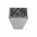 Cabinet Knob Linea Calì Rocks PB with Grey Swarowski® Polished Chrome