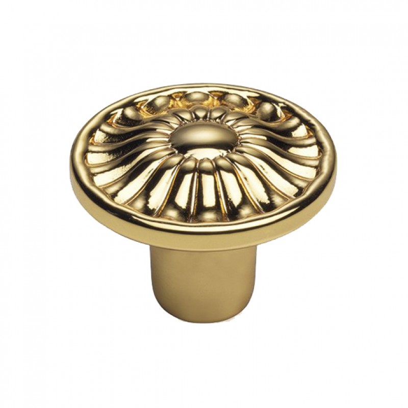 Furniture Vintage Knob Linea Calì Crystal DAISY PB in Gold Plated