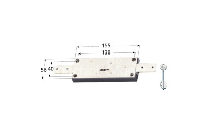 Potent 1600 Lock for Central Shutter Double Bitted