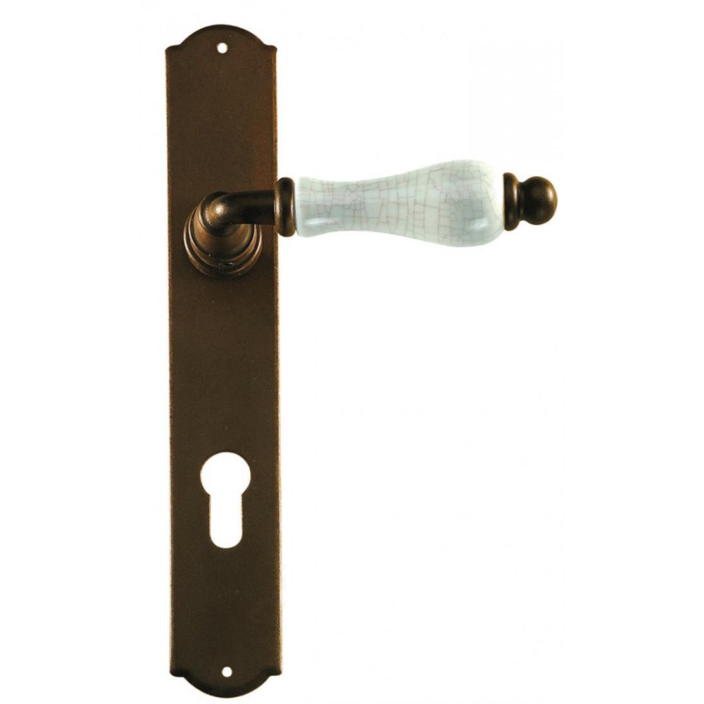 Prague Galbusera Door Handle with Plate